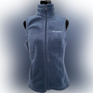 Columbia Fitted Zip Front Fleece Vest - Size Small